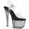 PLEASER Sky-308T Tinted Stripper Pole Dancer Club Ankle Strap Platforms 7" Heels