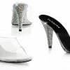 Discontinued FABULICIOUS Caress-401DM Clear Rhinestones Prom Wedding 4" Heels