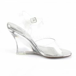 FABULICIOUS Lovely-408 Clear Ankle Strap Party Wedding 4