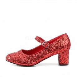 Heels FUNTASMA Schoolgirl-50G Red Glitter Mary Janes Dorothy Costume Halloween 2