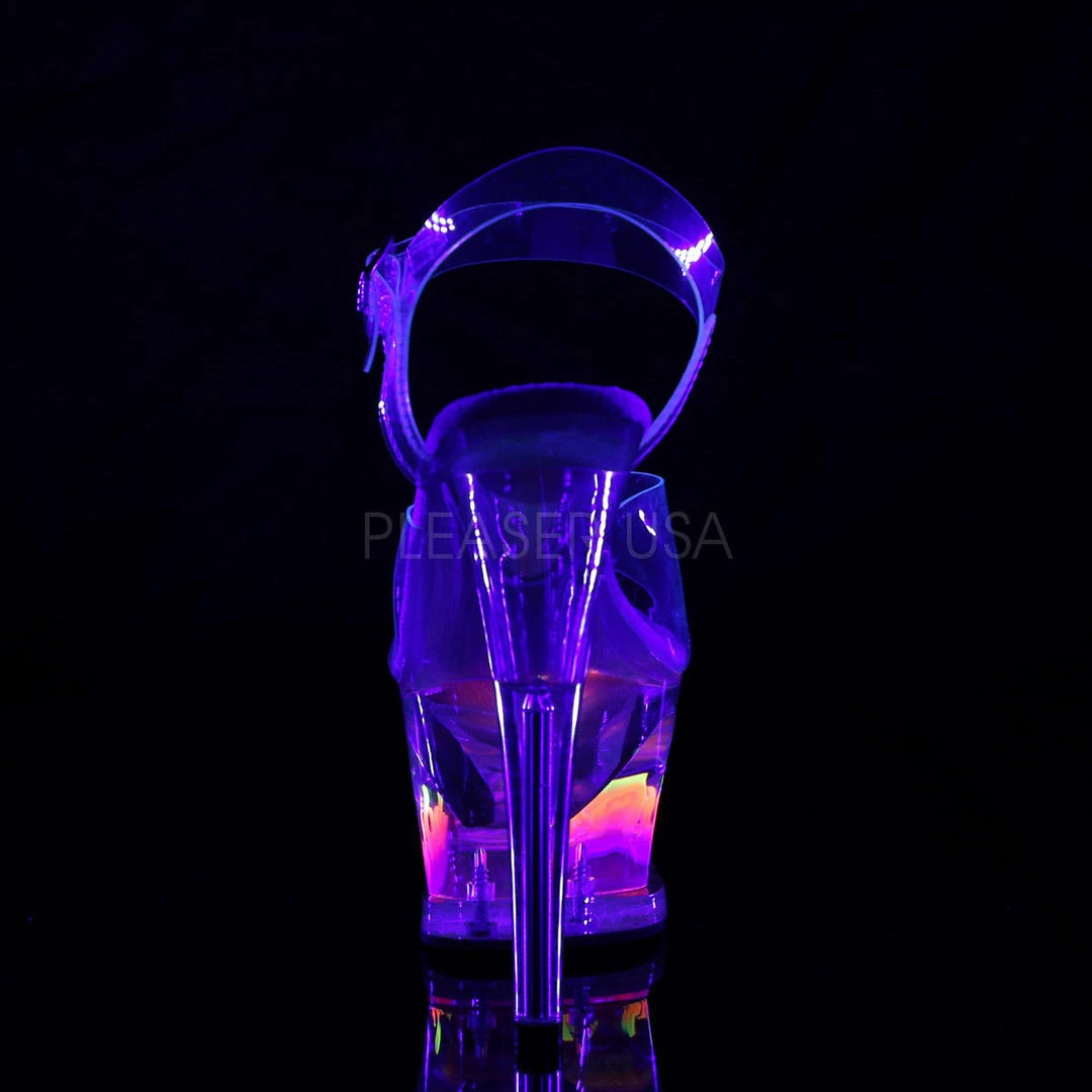 PLEASER Moon-708FLM Ombre Flames Fire Stripper Dancer Club Platforms 7" Heels