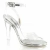 FABULICIOUS Clearly-406 Clear Fitness Bikini Model Comp Wrap Around 4.5" Heels