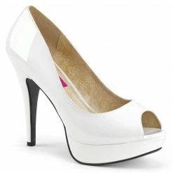 PLEASER PINK LABEL Chloe-01 Peep Open Toe Pumps 5.25