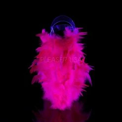 Discontinued PLEASER Flamingo-808F Marabou Feathers Blacklight Reactive Stripper Club 8