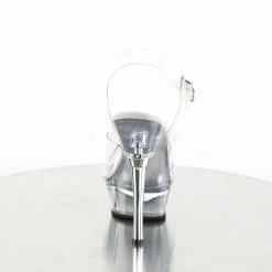 PLEASER Allure-608R Clear Rhinestone Wedding Dress Dancer Ankle Strap 5.5