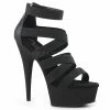 PLEASER Delight-659 Elastic Strappy Sandals Dancer Dress Club 6" Platforms Heels