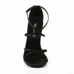 FABULICIOUS Gala-41 Black Satin Strappy Dress Formal Wedding Party 4.5