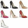 PLEASER Sexy-20 Pointy Toe Patent Faux Leather Cork Work Dress Pumps 5" Heels
