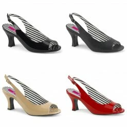 Discontinued PLEASER PINK LABEL Jenna-02 Slingbacks 3" Heels Drag Women's 8-15
