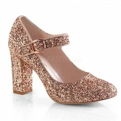 FABULICIOUS Sabrina-07 Red Rose Gold Silver Black Glitter Mary Janes 4