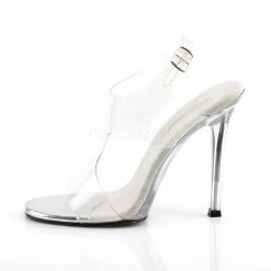 FABULICIOUS Gala-07 Clear Slingback Fitness Bikini Model Comp Dress 4.5