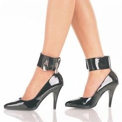 PLEASER Vanity-434 Lock Cuffs Fetish Sexy 4" Heels Drag Cross Dress Women's 4-15