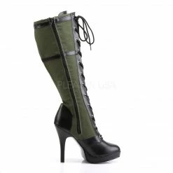 FUNTASMA Arena-2022 Army Green Khaki Star Military Cosplay Costume Knee Boots