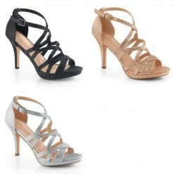 Pleaser FABULICIOUS Daphne-42 Rhinestone Strappy Dress Party Formal 4" Heels