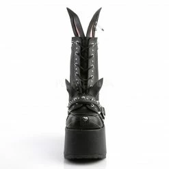 DEMONIA Camel-202 Interchangeable Cat / Bunny Ears Goth Platforms Ankle Boots