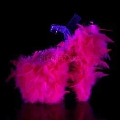 Discontinued PLEASER Flamingo-808F Marabou Feathers Blacklight Reactive Stripper Club 8