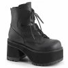 DEMONIA Ranger-102 Women's Goth Punk Alternative Combat Ankle Platforms Boots
