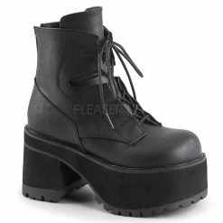 DEMONIA Ranger-102 Women's Goth Punk Alternative Combat Ankle Platforms Boots