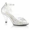 Fabulicious Heels PLEASER Belle-330RS Clear Rhinestones Evening Dress Party Wedding 3" Heel 4-15