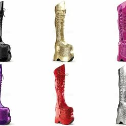 Pleaser Pink Label Discontinued PLEASER Fabulous-3035 Men's Unisex Glitter Drag Queen 8.75