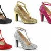 PLEASER PINK LABEL Queen-01 Glitter Party Wedding Drag 4" Heels Women's 8-15