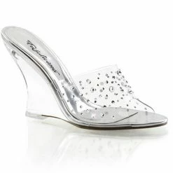 FABULICIOUS Lovely-401RS Clear Rhinestone Slides Wedding 4