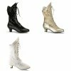 FUNTASMA Dame-115 Black Gold Ivory Victorian Goth Costume Halloween Calf Boots