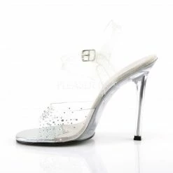 Heels FABULICIOUS Gala-08SD Clear Rhinestones Dress Formal Party Wedding 4.5