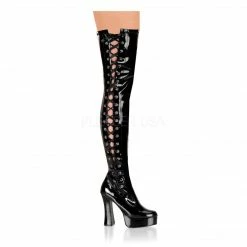 Boots PLEASER PINK LABEL Electra-3050 Dominatrix Fetish Drag 5" Thigh Boot Womens 5-13