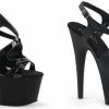 PLEASER Adore-730 Double Criss Cross Slingback Sandals 7" Party Platforms Heels