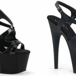 PLEASER Adore-730 Double Criss Cross Slingback Sandals 7" Party Platforms Heels