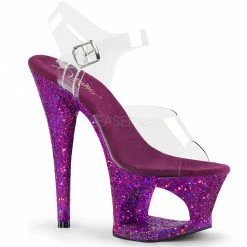 PLEASER Moon-708LG Holographic Glitter Stripper Club Cutout Platforms 7