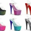 PLEASER Adore-708OMBRE Ombre Effect Glitter 7" Stripper Club Platforms Heels