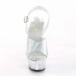 PLEASER KISS-208N-CRHM Jelly Like Hologram TPU Pole Dancer Stripper 6
