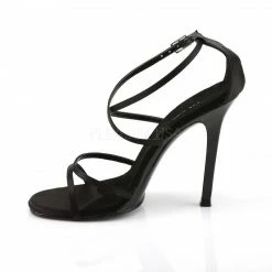 FABULICIOUS Gala-41 Black Satin Strappy Dress Formal Wedding Party 4.5