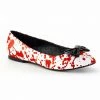 Discontinued FUNTASMA Vail-20BL Goth Blood Splatter Nurse Zombie Costume Flats