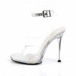 FABULICIOUS Gala-06 Clear Ankle Strap Fitness Bikini Model Comp Dress 4.5