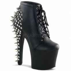PLEASER Fearless-700-28 Goth Punk Spikes Studded Platform 7" Heels Ankle Boots
