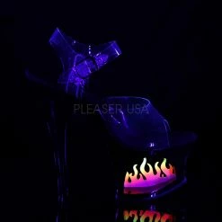 PLEASER Moon-708FLM Ombre Flames Fire Stripper Dancer Club Platforms 7
