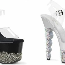 PLEASER Scallop-708-2RS Rhinestone Stripper Pole Dancer Club 7