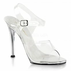 Heels FABULICIOUS Gala-08 Clear Fitness Bikini Model Comp Dress Ankle Strap 4.5