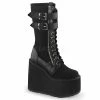 DEMONIA Swing-221 Goth Gothic Cyber Punk Buckles 5.5" Platforms Mid Calf Boots