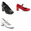 FUNTASMA Schoolgirl-50 Black Red White Mary Janes Work Costume Halloween 2" Heel Heels