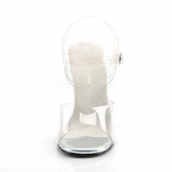 FABULICIOUS Gala-08MMG Clear Glitter Fitness Bikini Model Comp Wedding 4.5" Heel