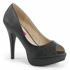 PLEASER PINK LABEL Chloe-01 Peep Open Toe Pumps 5.25