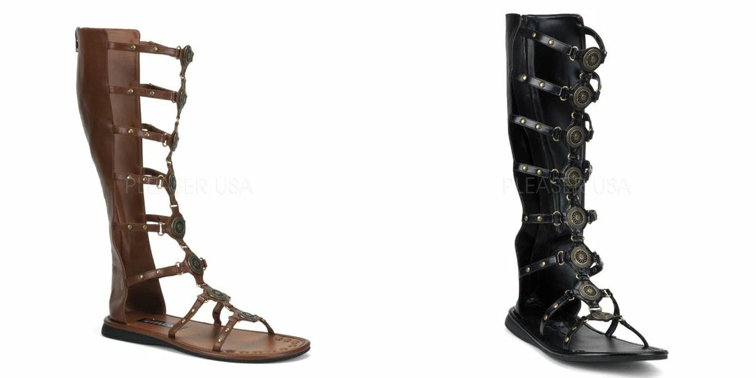 FUNTASMA Men's Roman-15 Spartan Spartacus Gladiator Jesus Toga Larp Flat Sandals Mens/Unisex