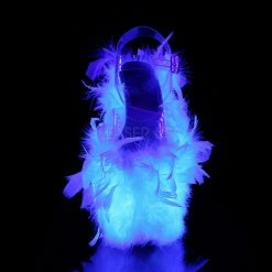 Discontinued PLEASER Flamingo-808F Marabou Feathers Blacklight Reactive Stripper Club 8