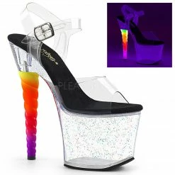 PLEASER Unicorn-708MG Ombre Unicorn 7" Heels Stripper Pole Dancer Club Platforms