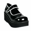 DEMONIA Sprite-01 Black White Goth Lolita Kawaii Rockabilly Platforms Mary Janes