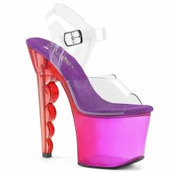 Discontinued PLEASER Scallop-708MCT Tinted Ombre Stripper Pole Platforms 7